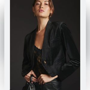 Anthropologie Velvet Tuxedo Jacket NWT